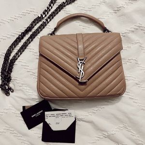 YSL envelope flag light pink  handbag